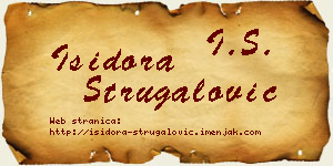 Isidora Strugalović vizit kartica